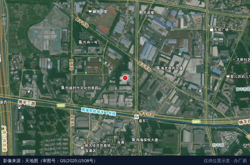 联东u谷桂城总部科技港卫星位置示意图