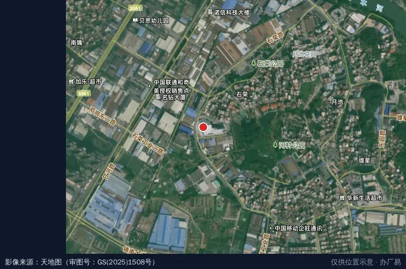 南荣高新科技园卫星位置示意图