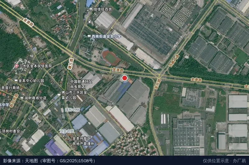 中悦物流园卫星位置示意图