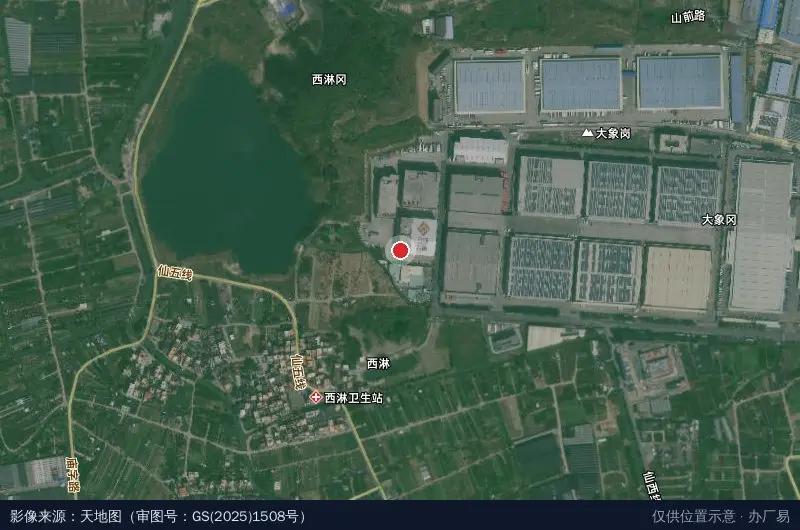 鲜品达智能冷链仓储物流中心卫星位置示意图