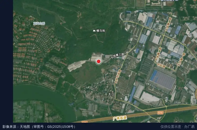 佛山大佳农业产业园卫星位置示意图
