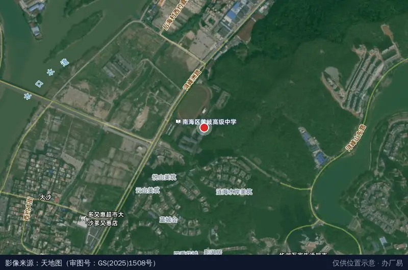 时代江边动漫产业园卫星位置示意图