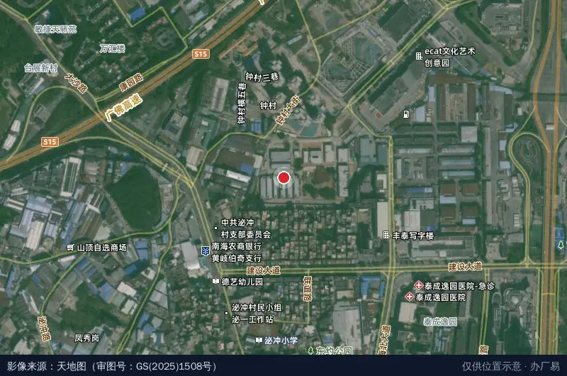 羊城创意产业园(J栋)卫星位置示意图
