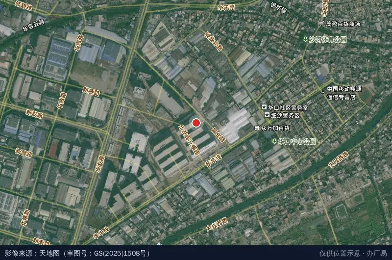 华口智创产业园卫星位置示意图