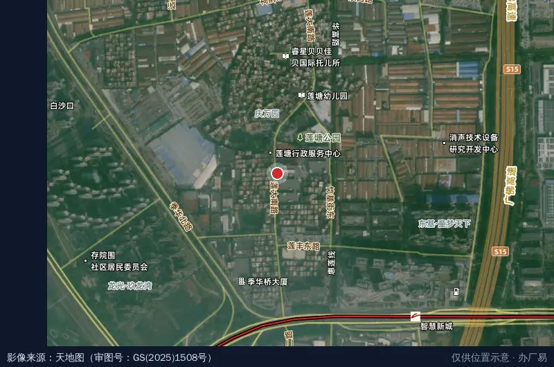 莲塘东部产业园卫星位置示意图