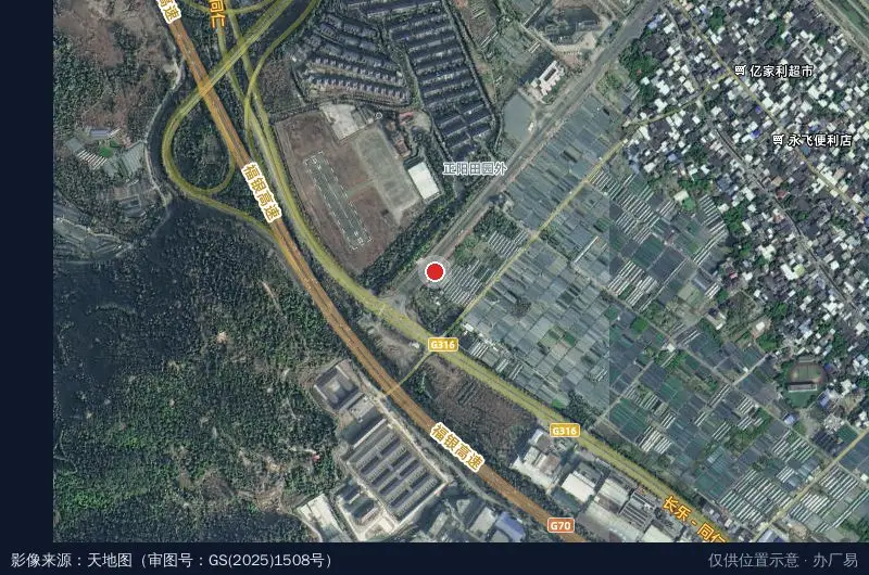 三湾工业福州高端装备产业园卫星位置示意图