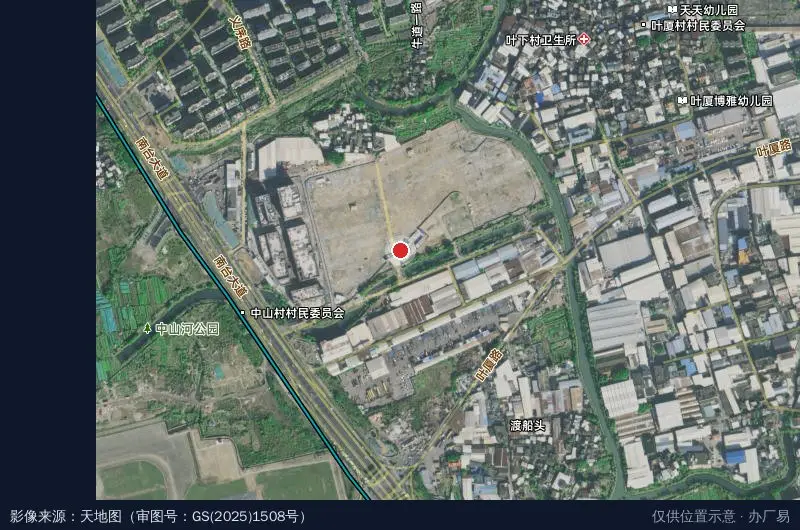 义序工业园区一期D地块卫星位置示意图