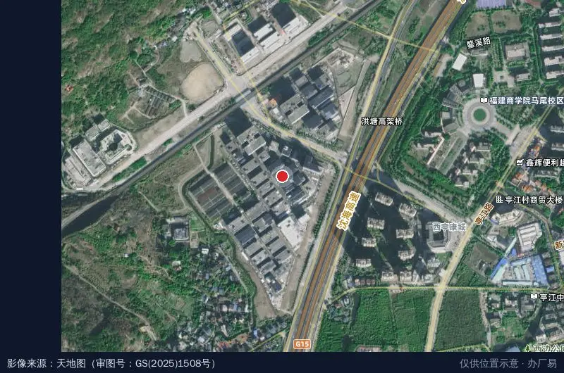 福州(马尾)万洋众创城卫星位置示意图