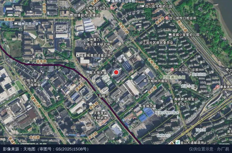 碧全产业园卫星位置示意图