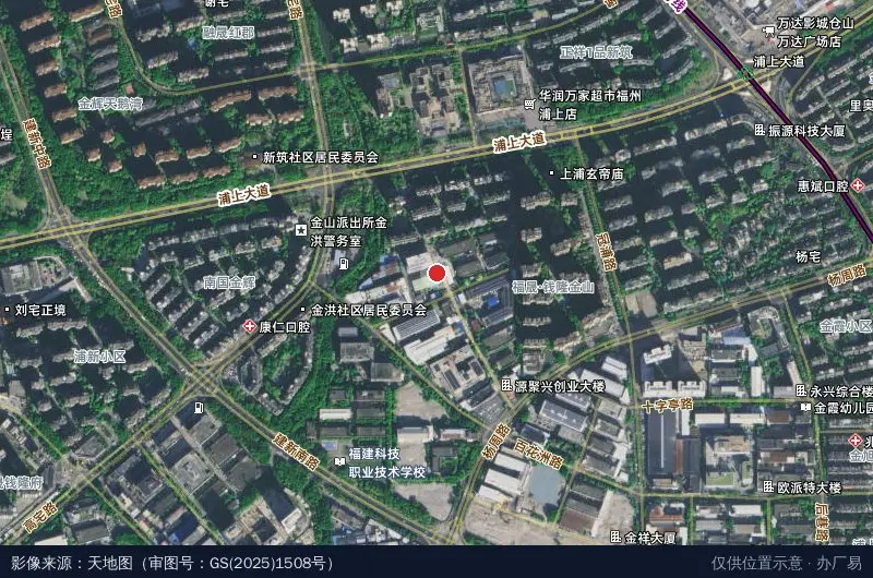 福建三林科技园(建设中)卫星位置示意图