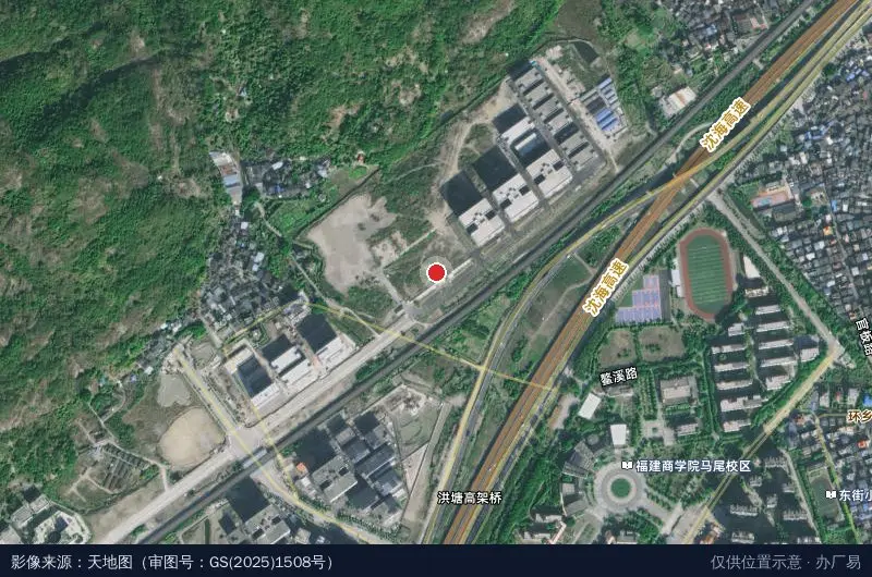 福州(马尾)万洋科技城卫星位置示意图