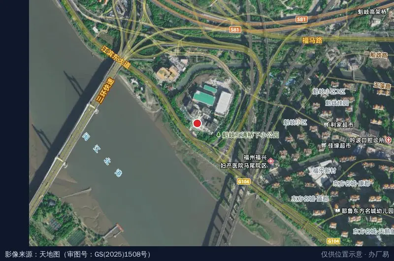 马尾龙净水环境科技园卫星位置示意图