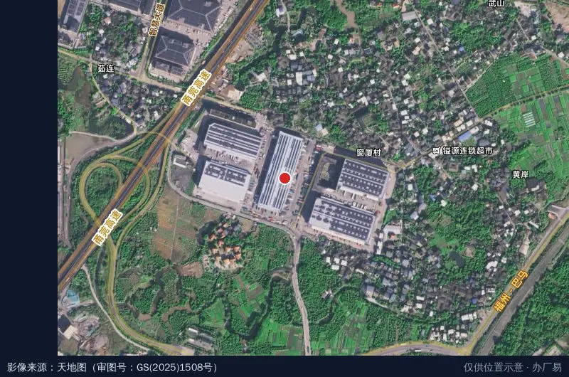 华威公路港物流园卫星位置示意图