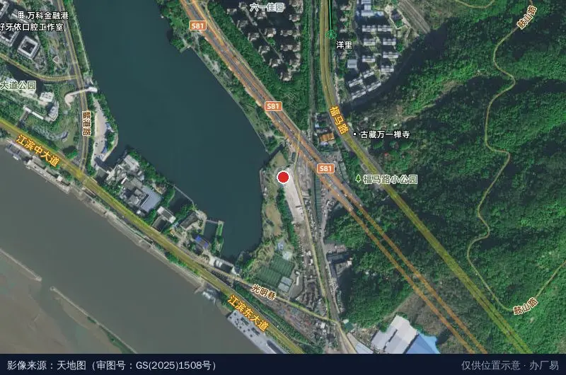 福州双丰洋里物流园卫星位置示意图