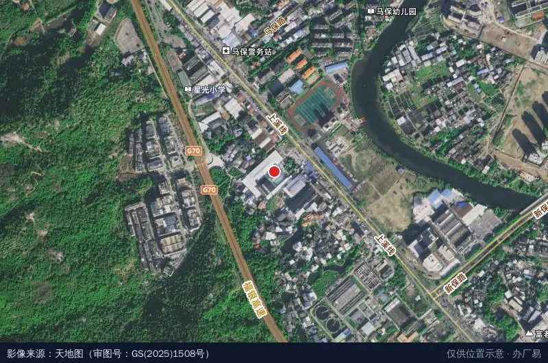 中置信产业园卫星位置示意图