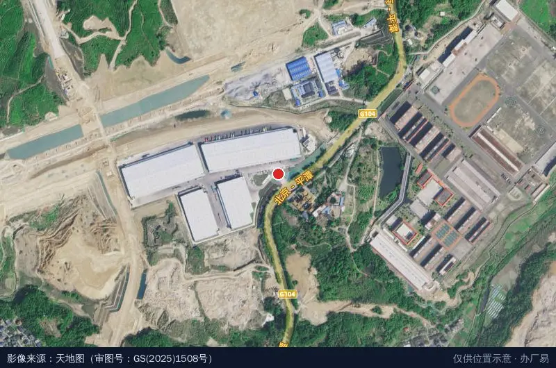 鼎菱跨境综合产业园卫星位置示意图