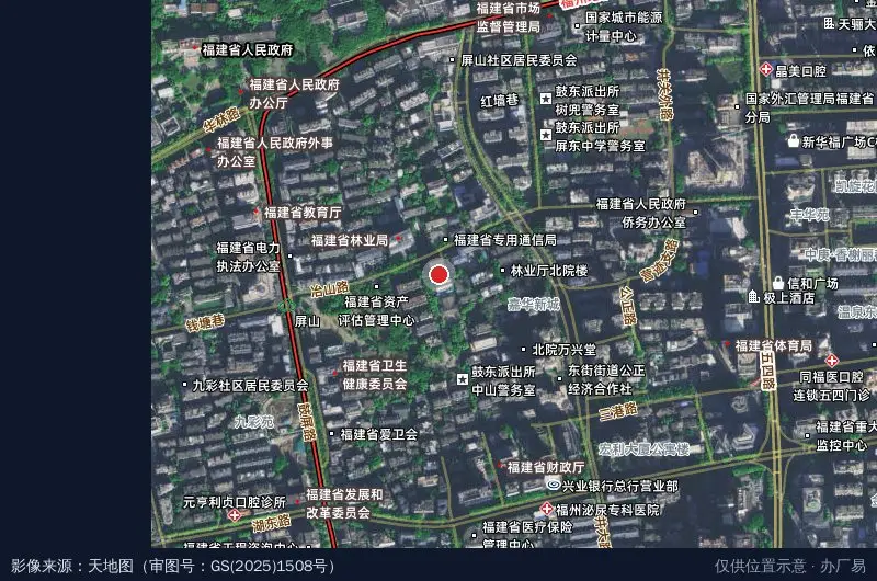 福建省海峡经济交流中心卫星位置示意图