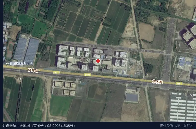济南精准医学产业园卫星位置示意图