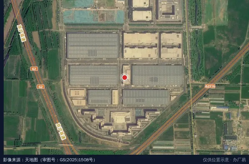 济南比亚迪(绿建工业园)卫星位置示意图