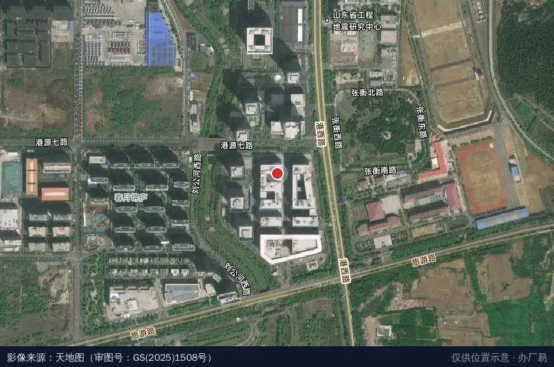 山东产业技术研究院高科技创新园卫星位置示意图
