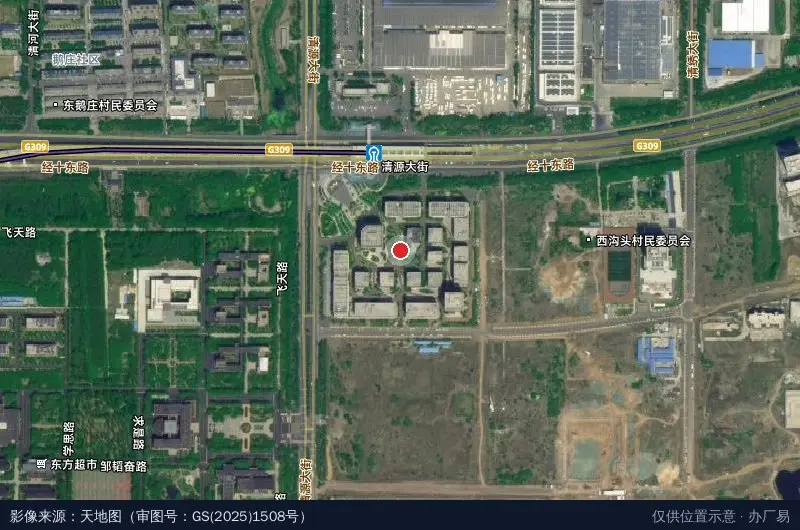 双创基地卫星位置示意图