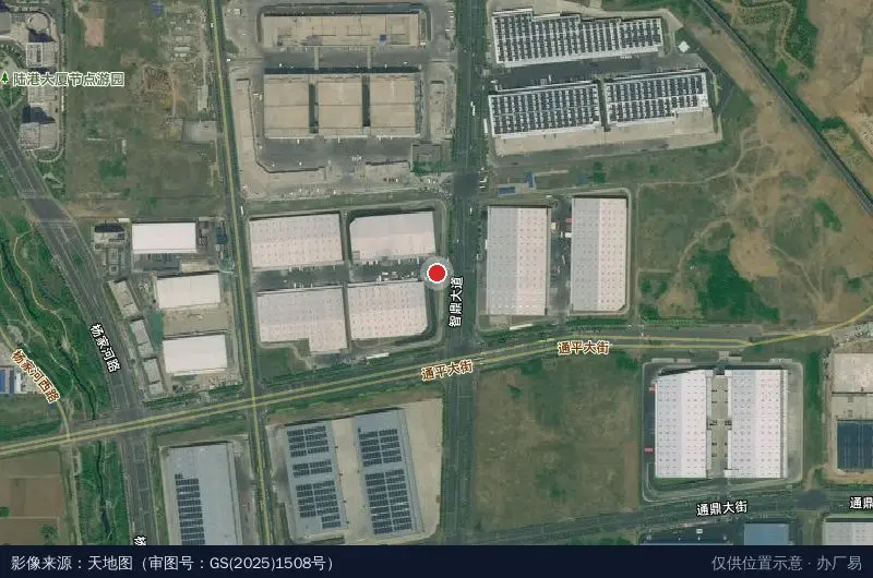 济南一带一路枢纽城市供应链产业园(建设中)卫星位置示意图