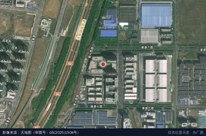 银丰生物科技园卫星位置示意图
