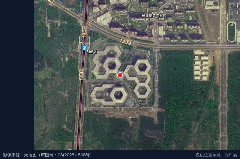 济南市长清区创新谷发展中心卫星位置示意图