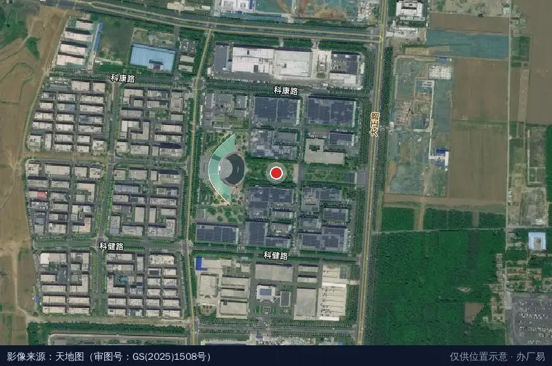 药谷产业园卫星位置示意图