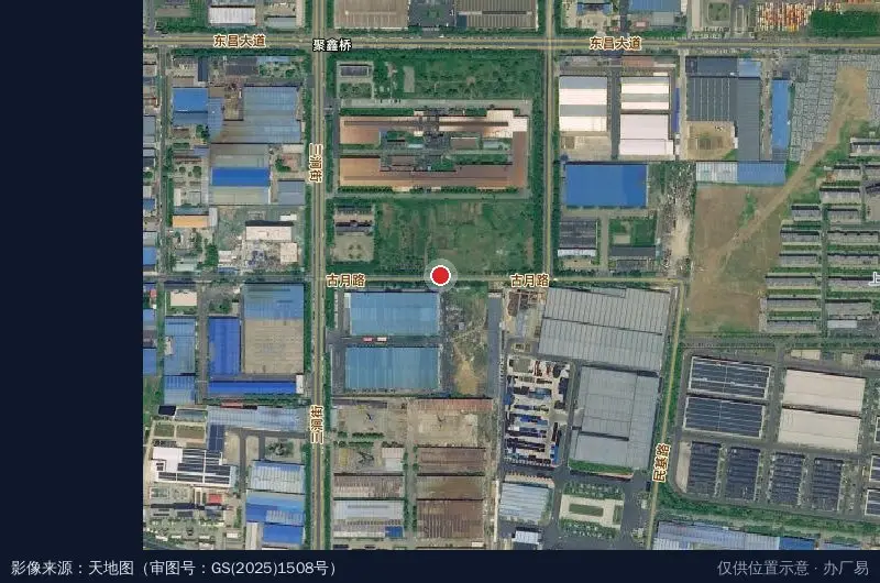 章丘城东工业园卫星位置示意图