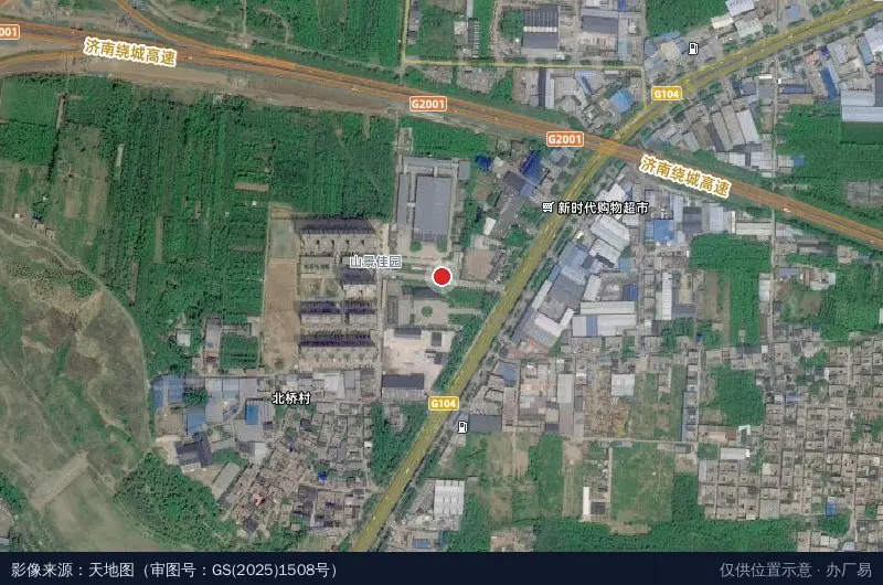 济南宝泉科技园卫星位置示意图