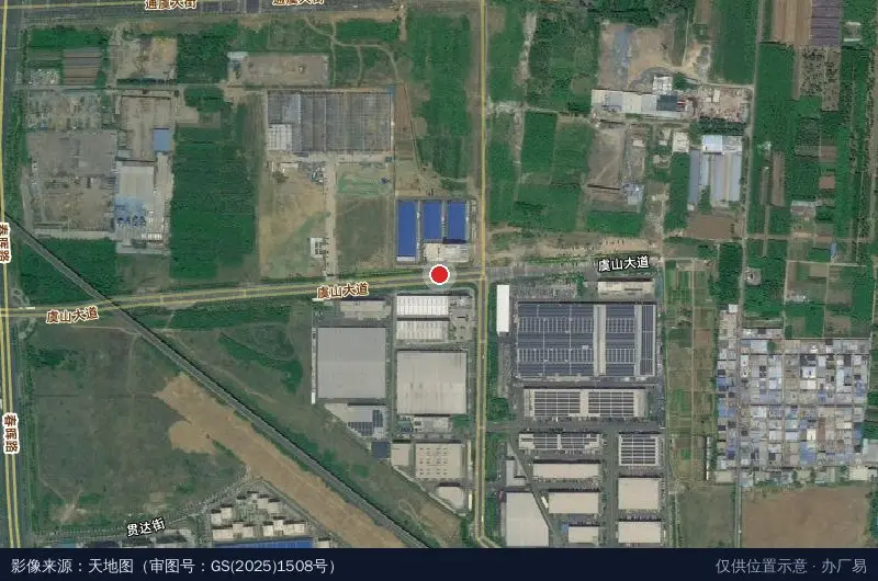 山东尊越科技园卫星位置示意图