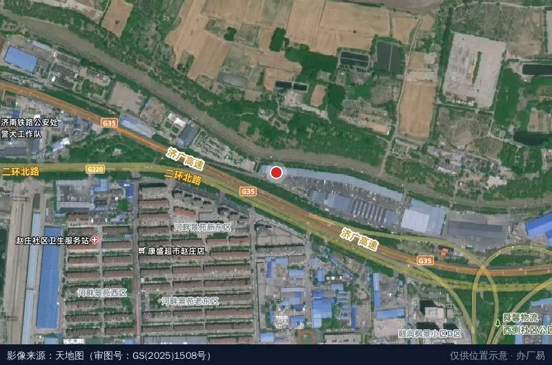 北鸿物流园卫星位置示意图