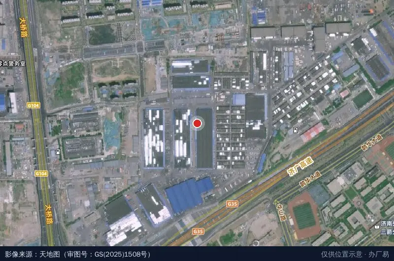 历城区振雷物流卫星位置示意图