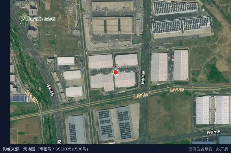 亚冷物流园(西园区)卫星位置示意图