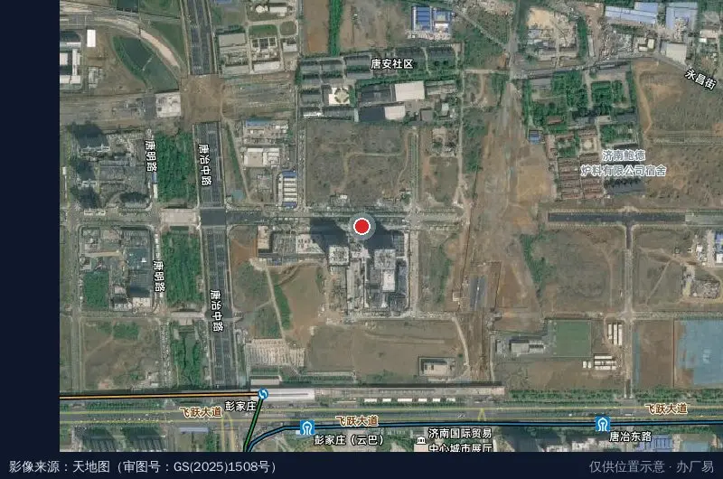 济南双循环贸易物流服务产业园(建设中)卫星位置示意图
