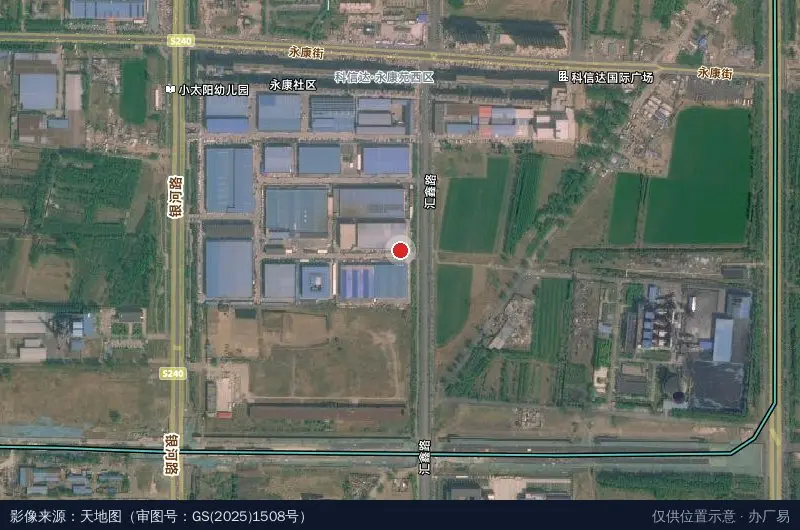 智能家用别墅电梯产业园卫星位置示意图