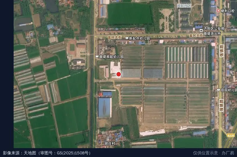 曲堤黄瓜全产业链示范园卫星位置示意图