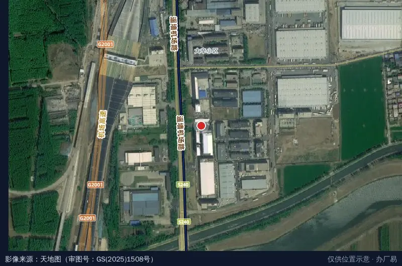 麦迪格康养产业园卫星位置示意图