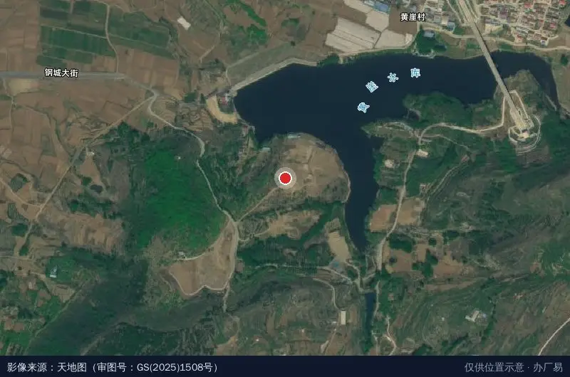 里辛街道第一书记产业园卫星位置示意图