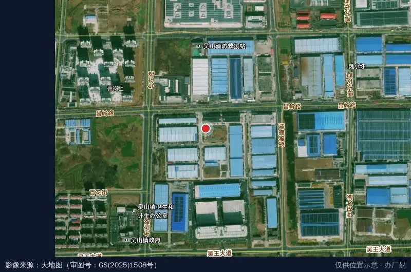 千禧工业园卫星位置示意图