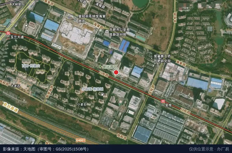 海特工业园卫星位置示意图