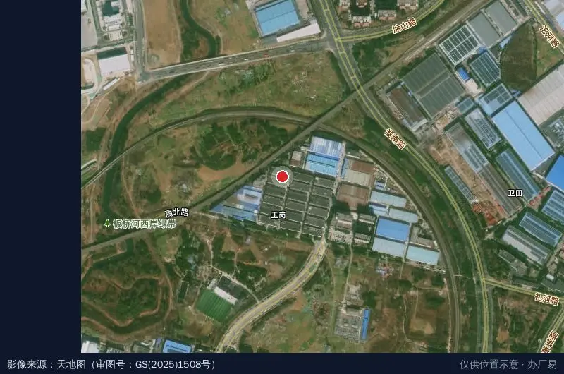 新站工业园卫星位置示意图