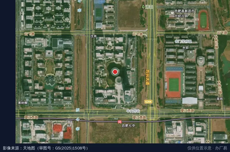 中安创谷科技园1期卫星位置示意图