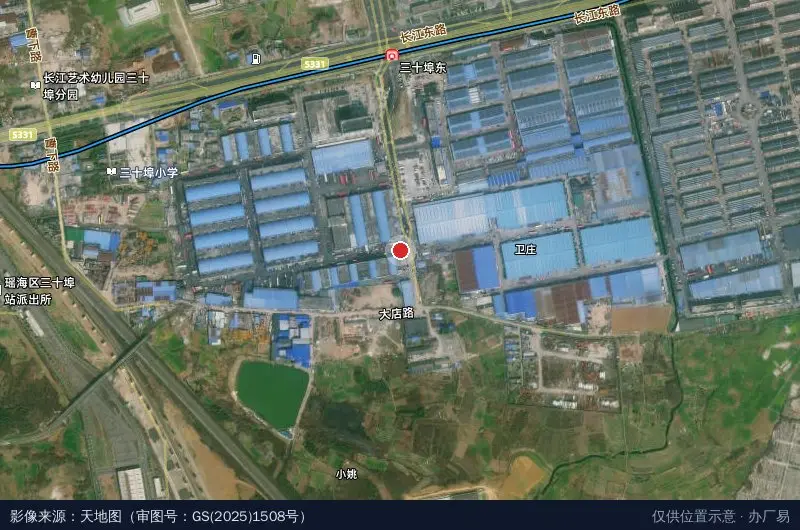 睿拓物流园招商中心卫星位置示意图