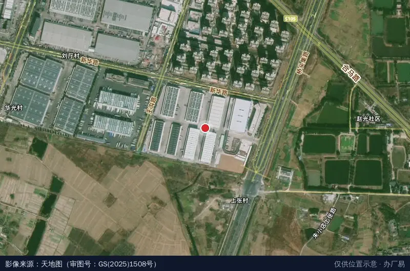 合肥公路港综合物流基地卫星位置示意图