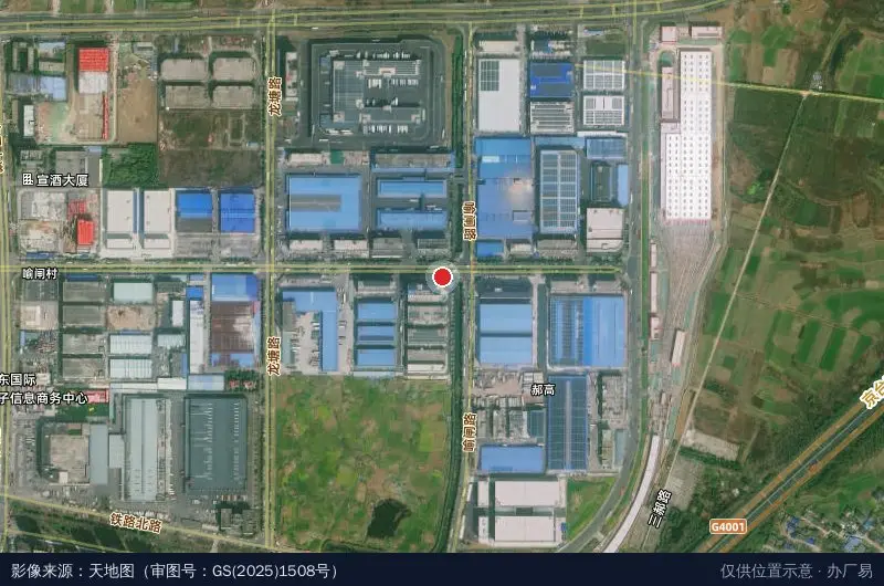 肥东惠港电商产业园卫星位置示意图
