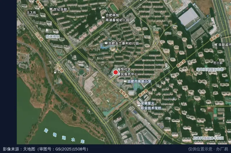 合肥经济技术开发区桥牌运动协会卫星位置示意图