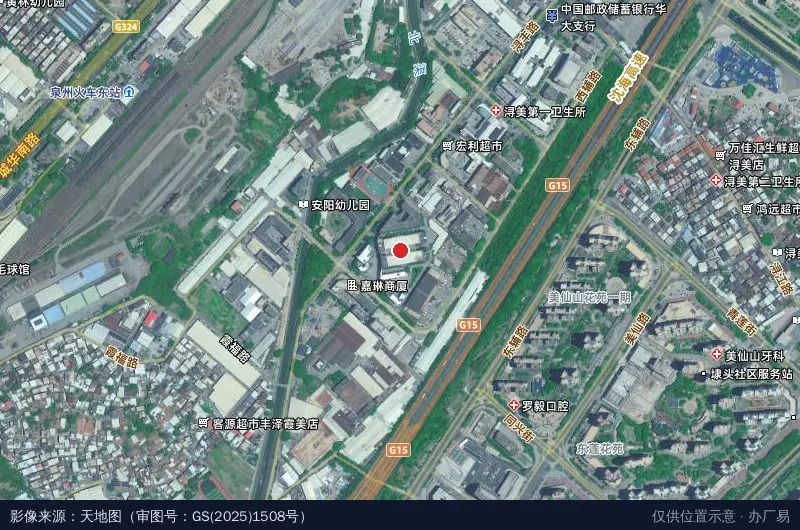 成达工业园卫星位置示意图