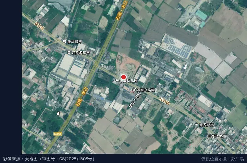 胜川工业园卫星位置示意图